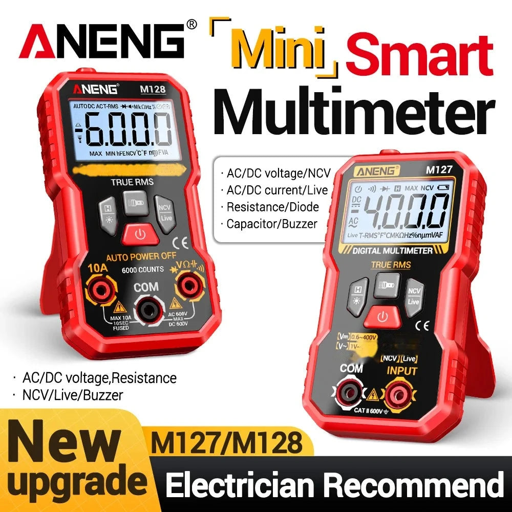 Digital Multimeter 6000 Count – AC/DC Voltage & Current Tester