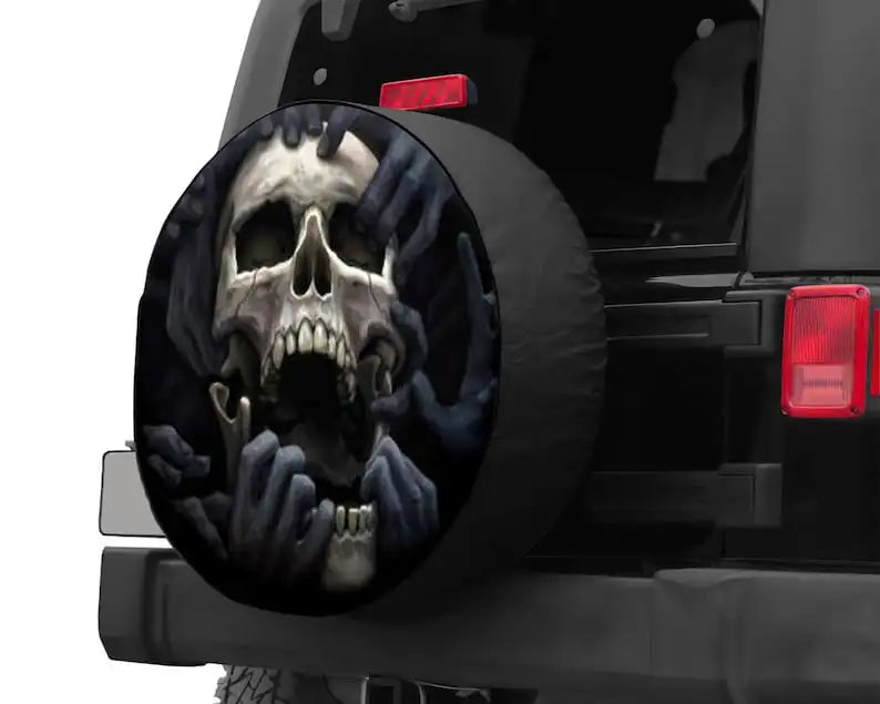 Sugar Skull Spare Tire Cover for SUVs and Trailers - view 2