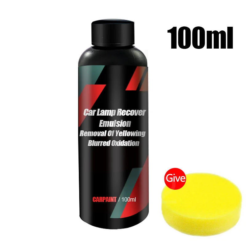 Headlight Restoration Kit with Polishing Paste for Car Headlamps