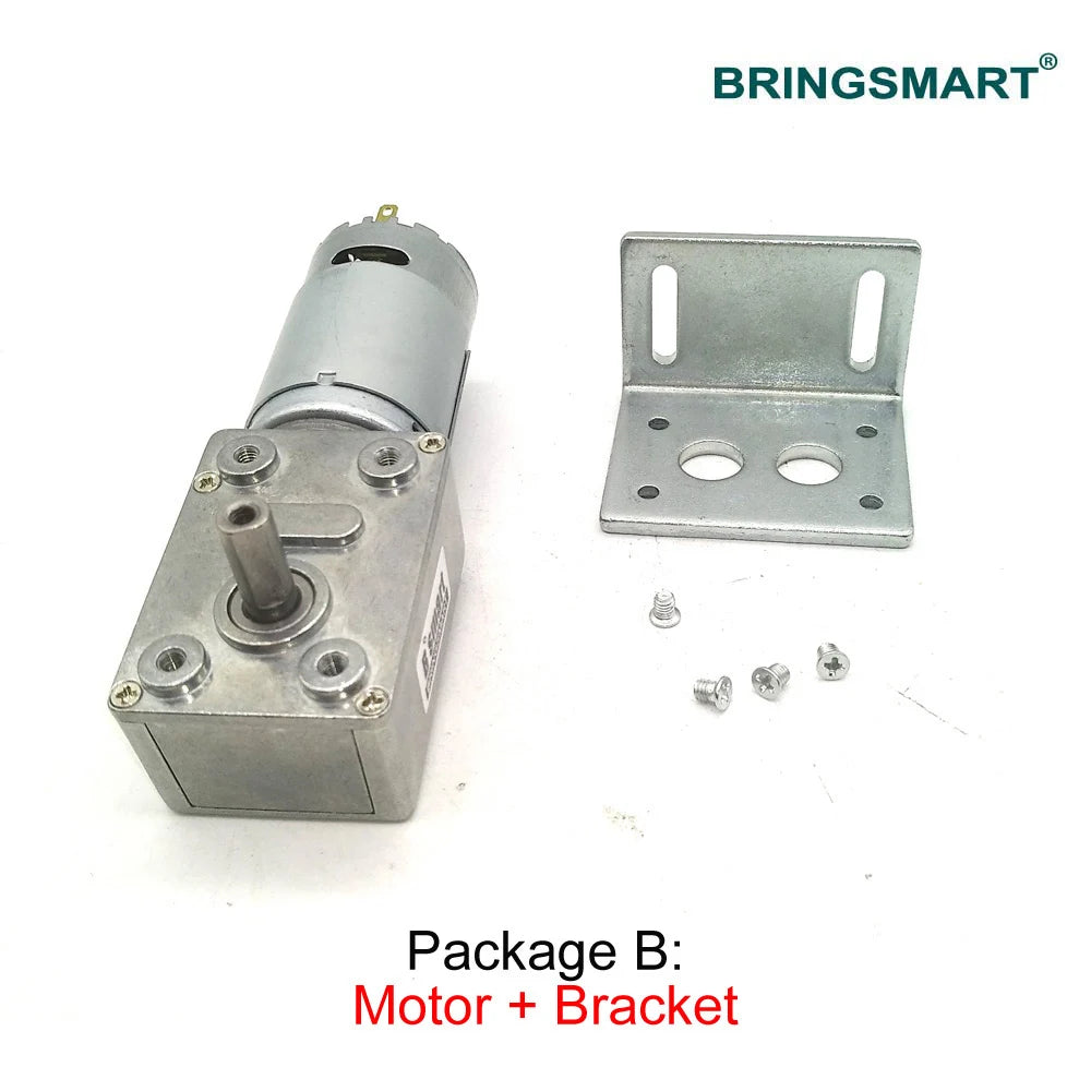 12V/24V DC Worm Gear Motor, Low Speed 2.5-210RPM