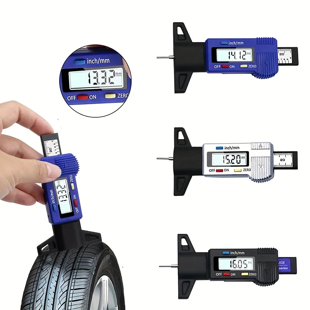 Digital Tire Tread Depth Gauge, Tire Wear Measuring Tool for Cars