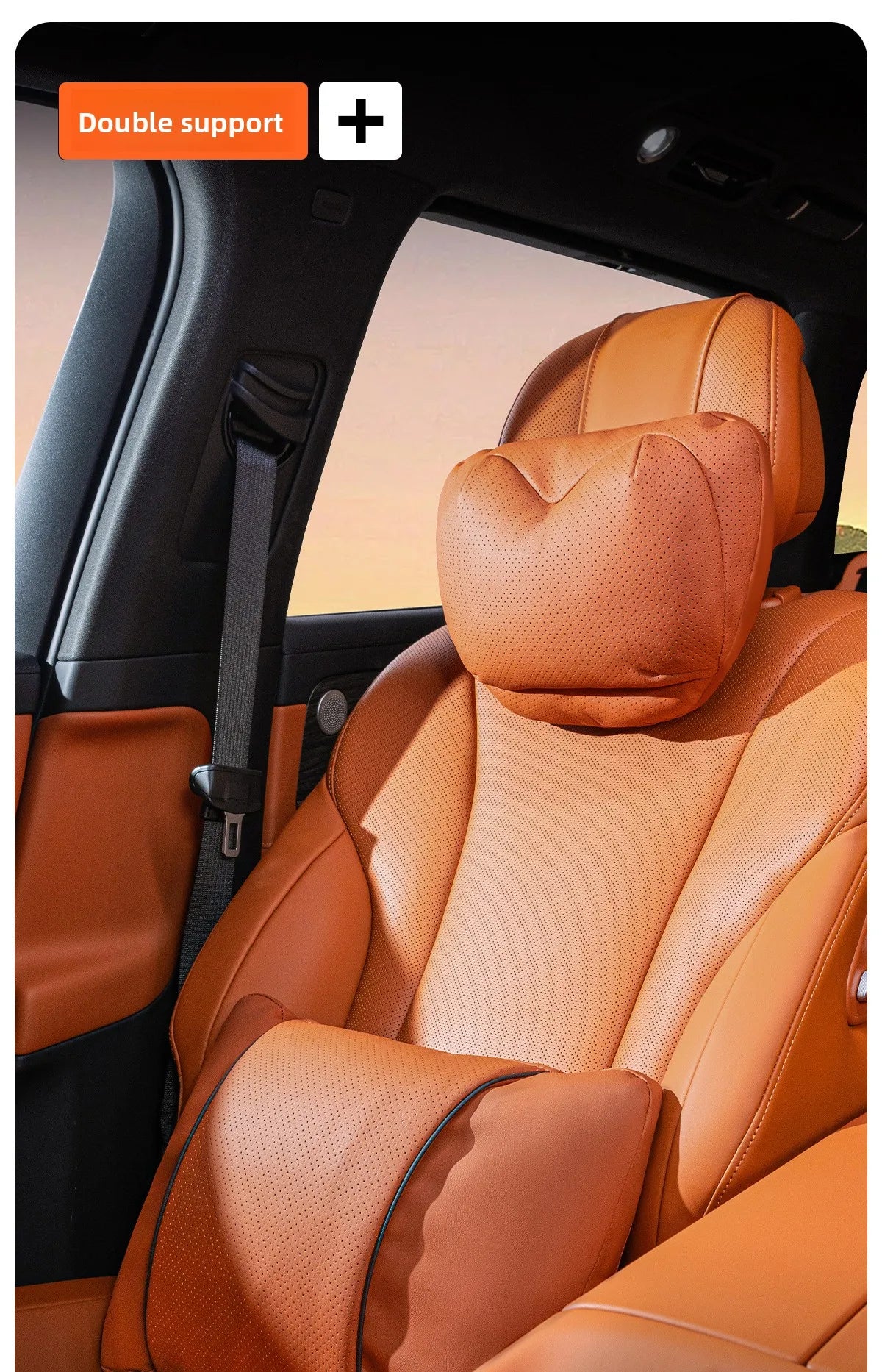 Perforated Artificial Leather Car Headrest or Backrest Cushion