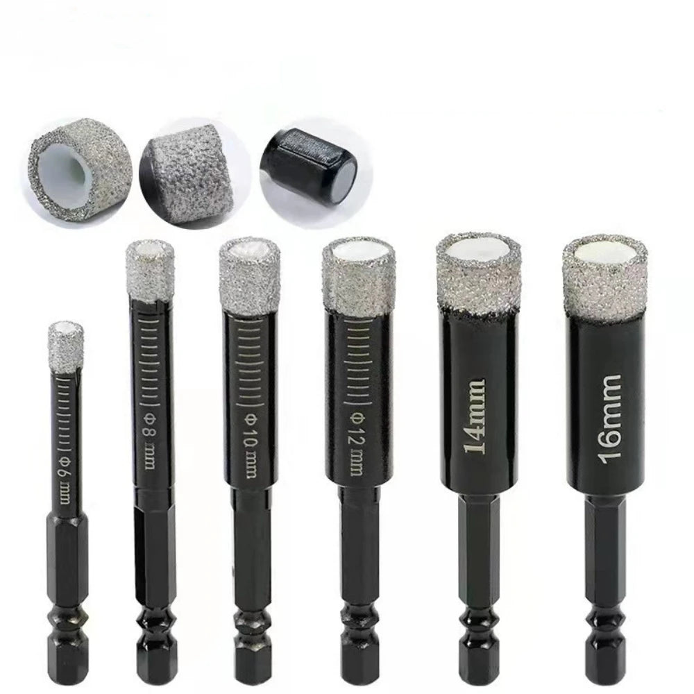 Diamond Drill Bit 5-16mm Hex Shank for Tile, Marble, Granite