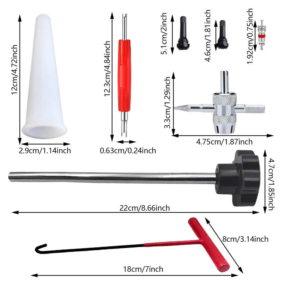 Tire Valve Stem Tool Kit | Car Motorcycle Valve Puller Installer - image 14