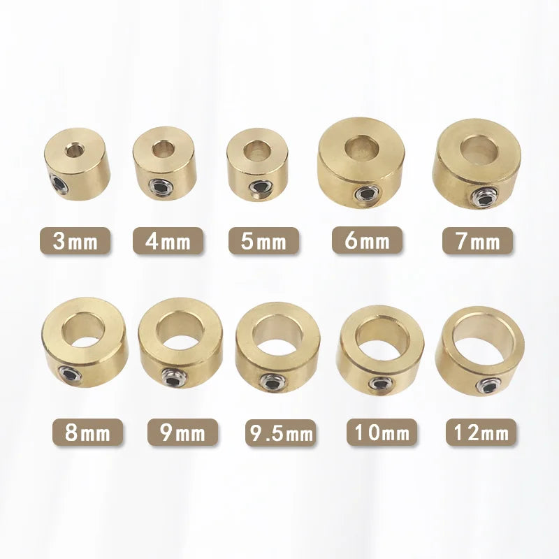 Brass Drill Depth Stop Collars 3-12mm with Hex Wrench for Woodworking - image 3