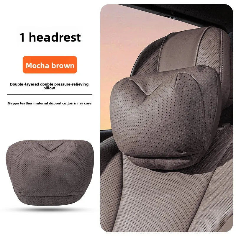 Perforated Artificial Leather Car Headrest or Backrest Cushion