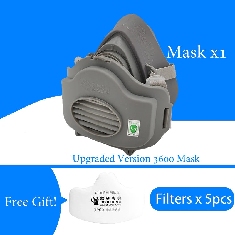 Half Face Dust Mask Respirator with Cotton Filter for Carpentry and DIY