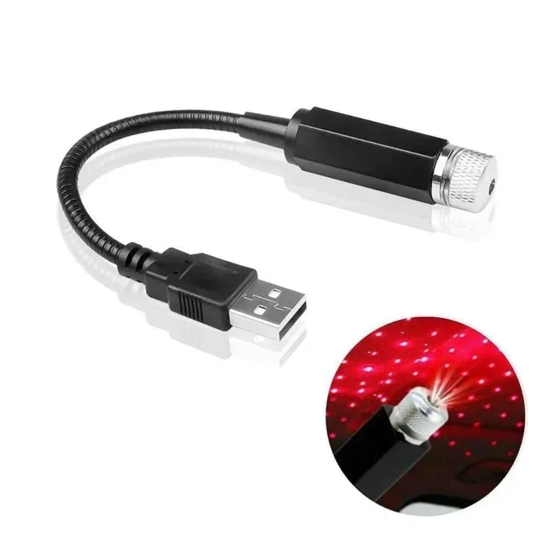 Starry Sky LED Night Light for Car USB - Red/Blue - image 5