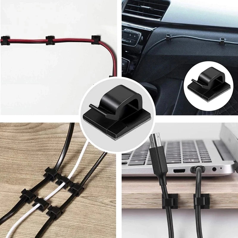 Cable Organizer Clips – Car, Earphone & Mouse Cord Holder