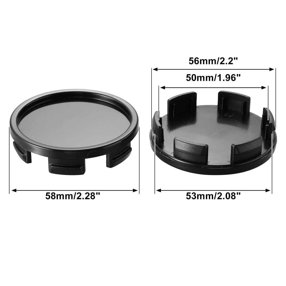 X Autohaux Universal Wheel Center Caps, 53-75mm 4-Pack - image 35