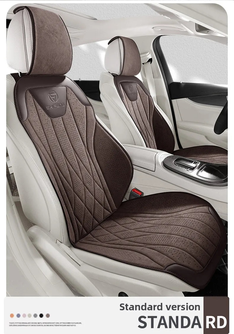 Perforated Suede-Finish Car Seat Covers, Single, Pair or Rear