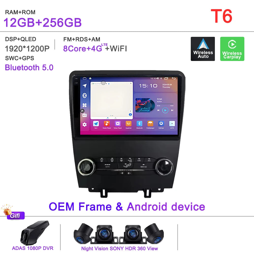 Ford Mustang 10-Inch Android CarPlay GPS Player (2010-2014) - image 16
