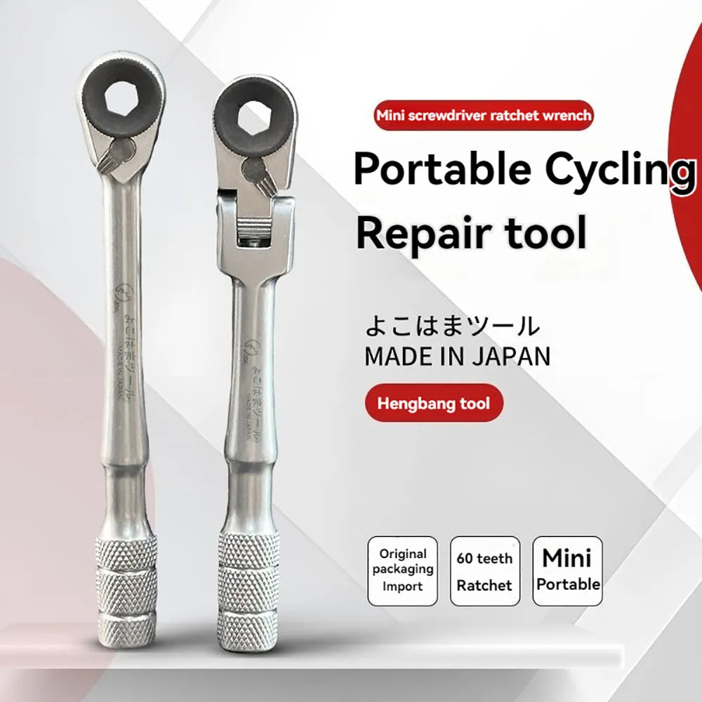 1/4-Inch Ratchet Wrench Set Multi-Angle Portable Tool Kit for Confined Spaces
