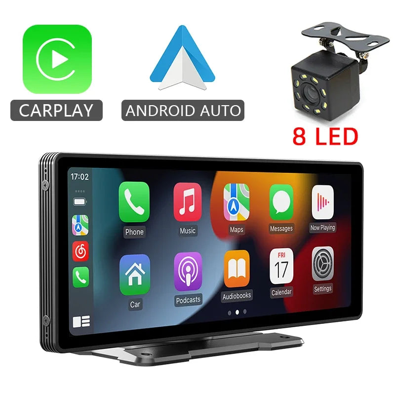 10.26" Wireless CarPlay & Android Auto Mirror Screen with Bluetooth