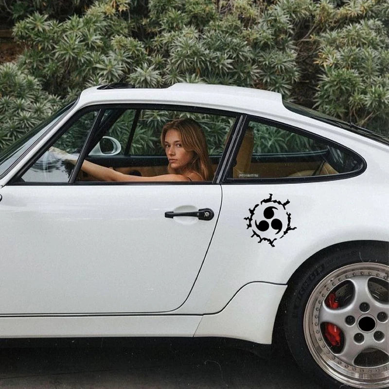 Cartoon-Style Swirl Mark Vinyl Decal for Cars and Trucks
