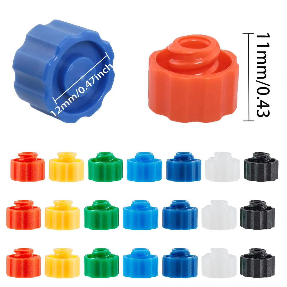 140Pcs Mixed Pack Luer Lock Tip Cap,7 Colors Syringe Tip Caps for Feeding Tubes Lab Supplies No Needle Tip Caps