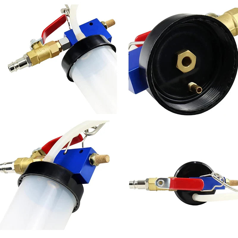 Pneumatic Brake Fluid Extractor Brake Bleeder Kit Vacuum Pump with 340ML Bottle