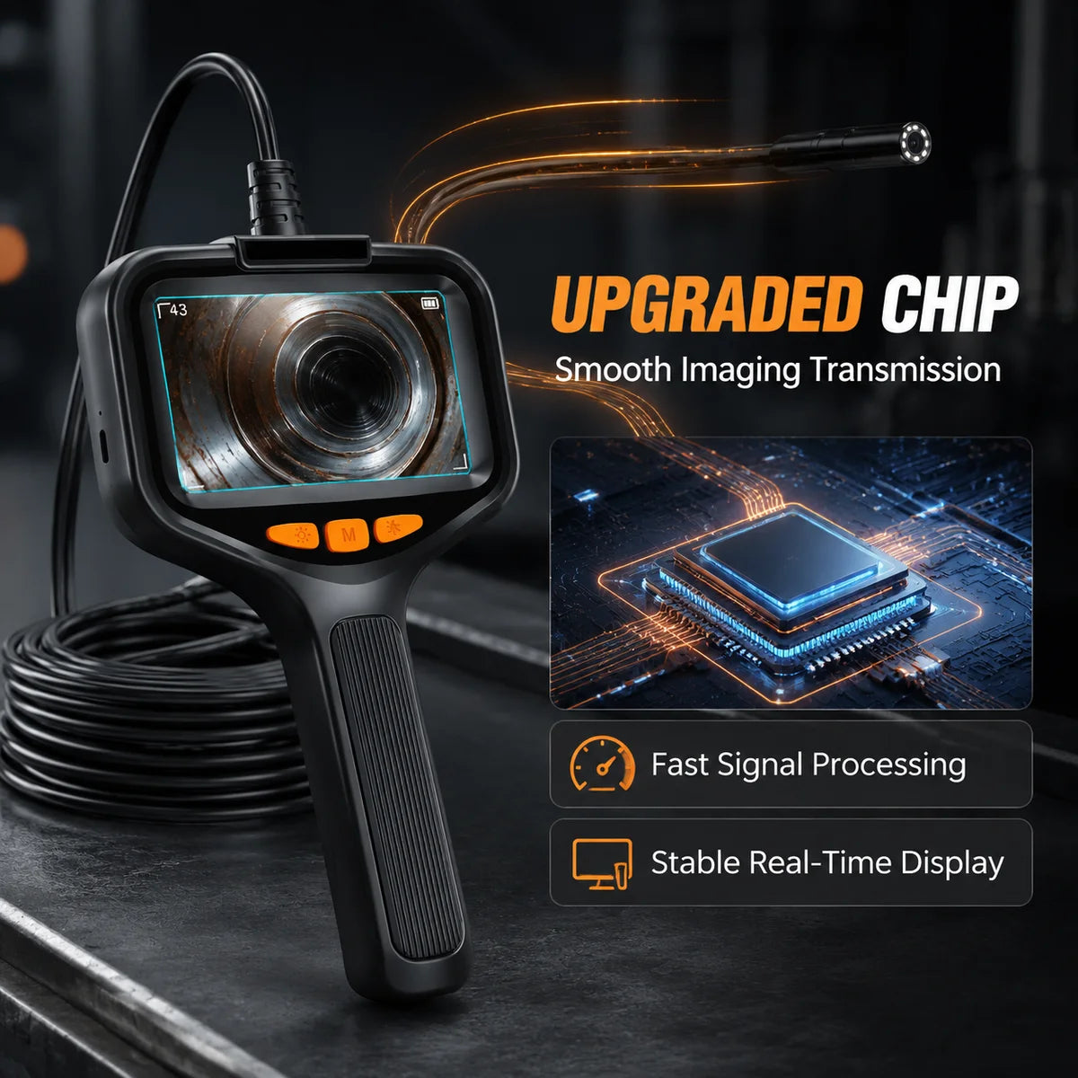 4.3-Inch LCD Endoscope Inspection Camera, 1080P 8mm - image 5