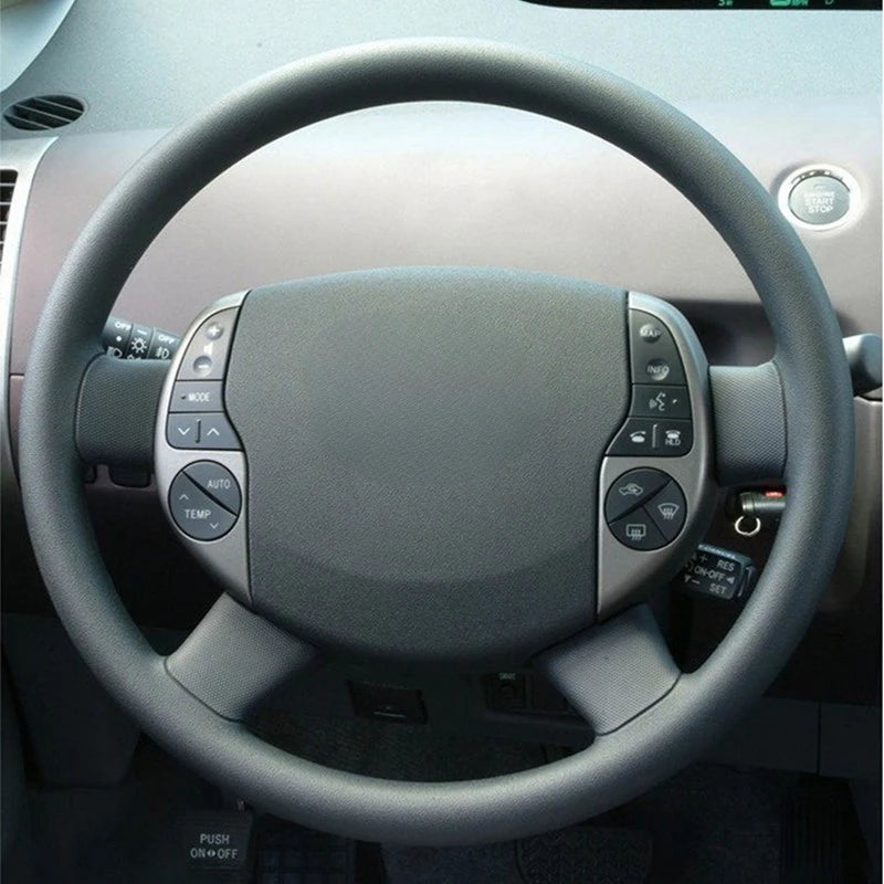 Custom Fit Leather Steering Wheel Cover for Toyota Prius 2004-2009