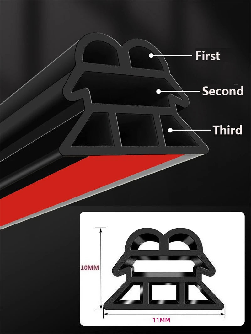 Universal 500cm Car Door Weatherproof Seal Strip - image 4