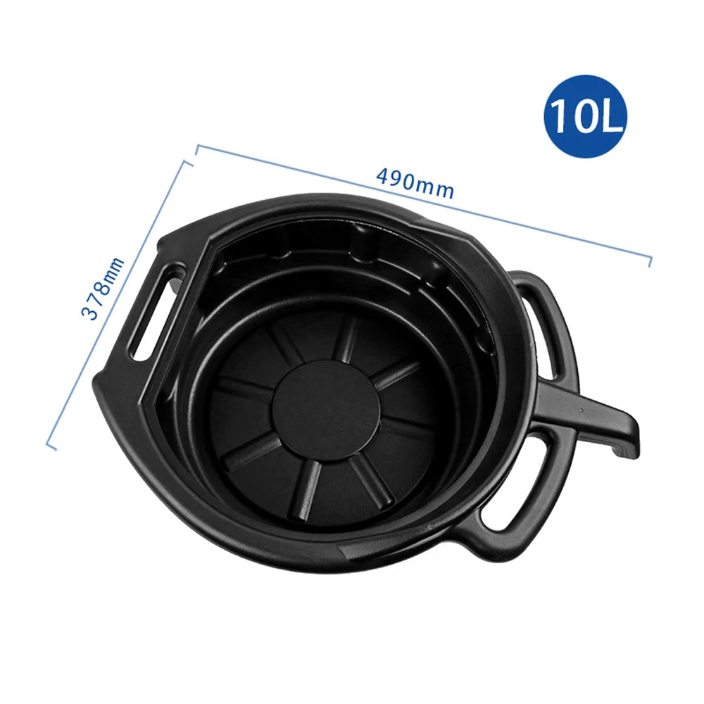 Oil Drain Pan Waste Engine Oil Collector Oil Drip Tray with 3 Handles Car Maintenance and Repairing Oil Collect Basin