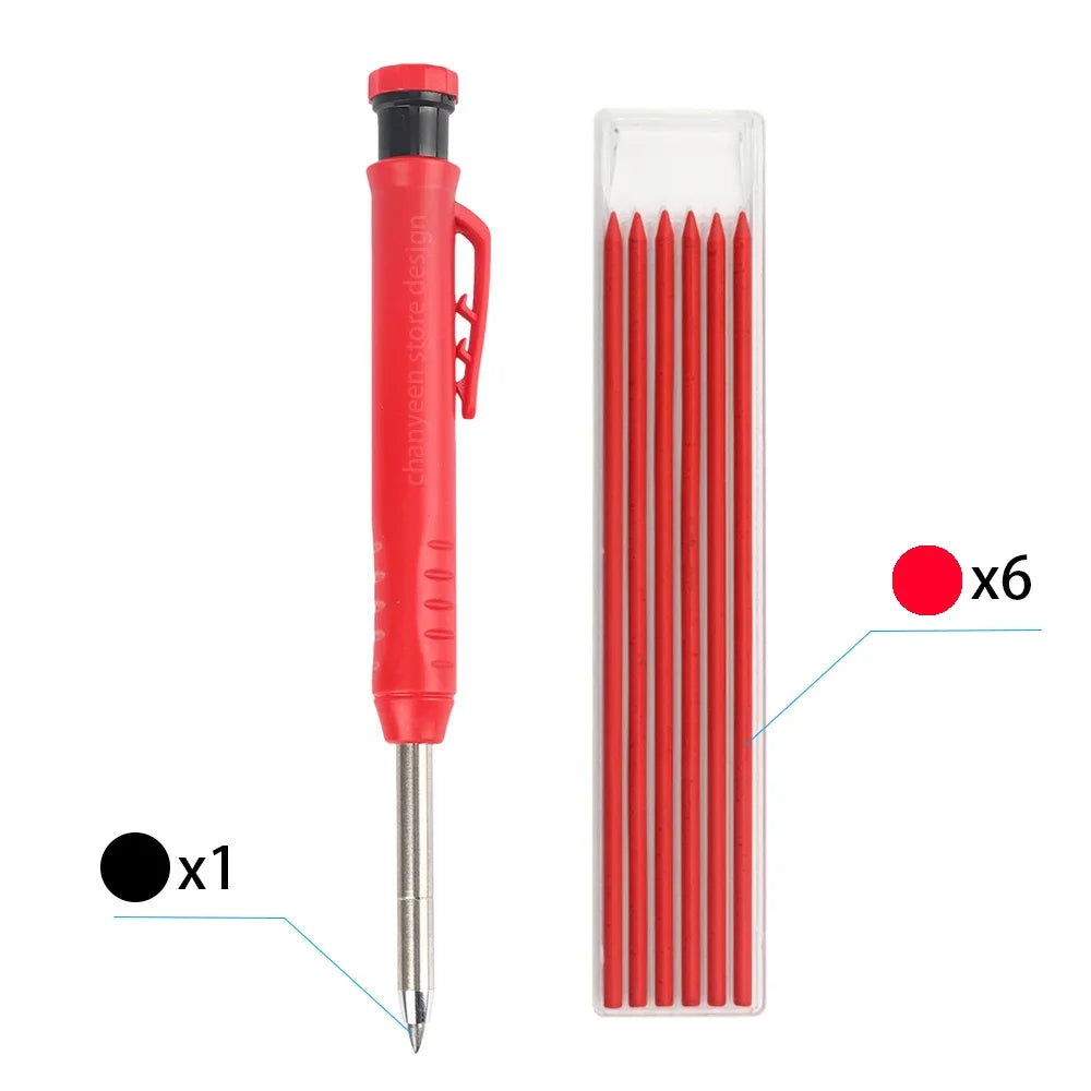 3-Color Carpenter Pencil Set with Sharpener & Refills - image 26