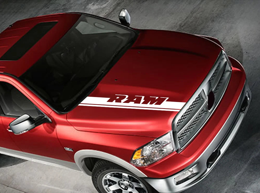 Dodge RAM Hood Stripe Decal Kit - Vinyl Wrap for 1500 2500 3500 - image 8