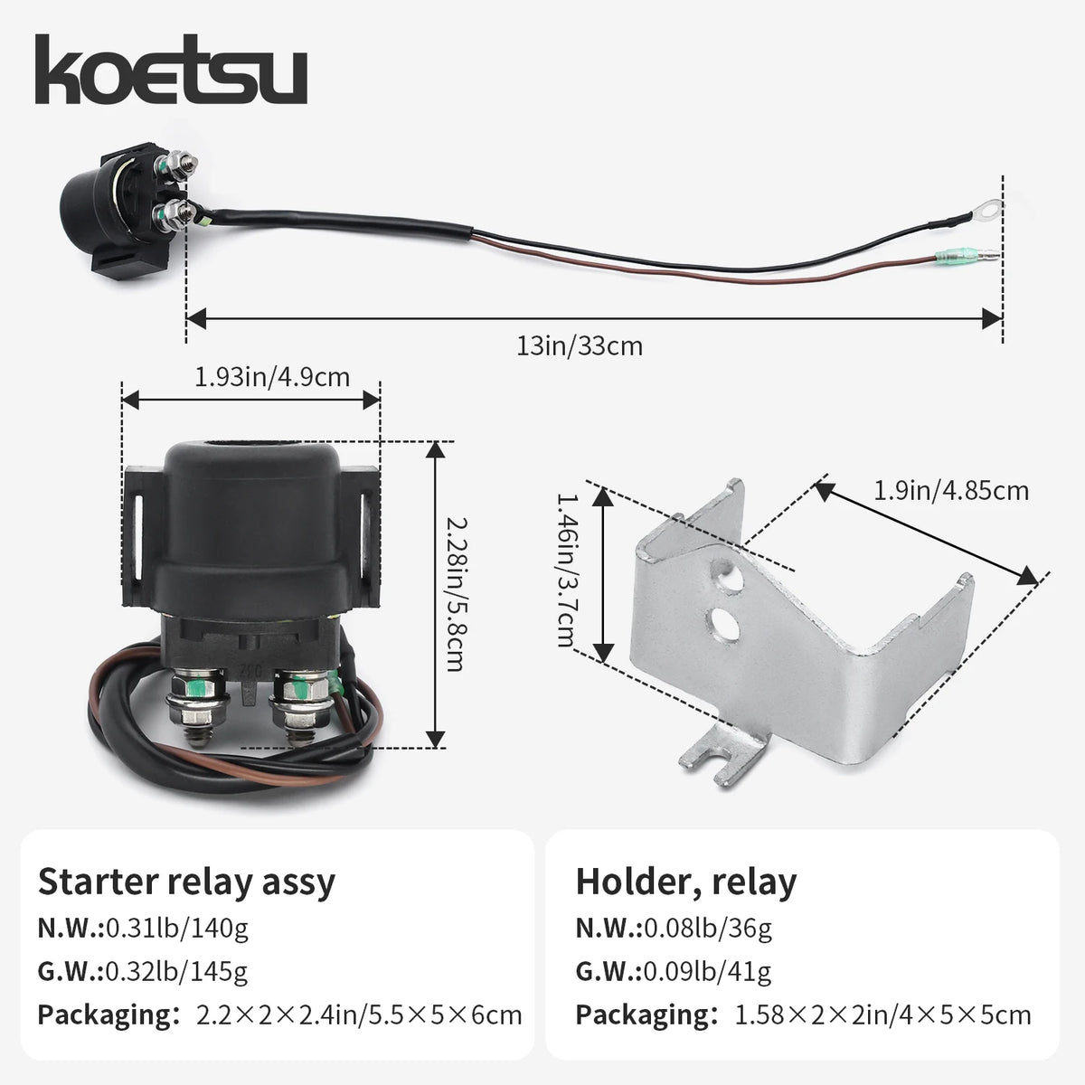 Starter Relay Assembly for Outboard Boat Engines, 2 and 4 Stroke - view 5