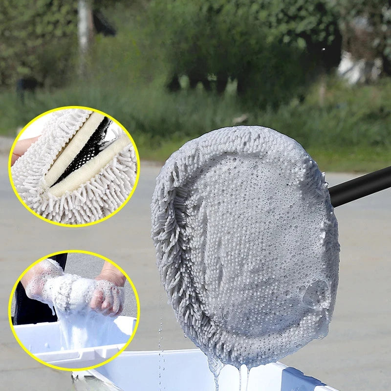 Telescoping Car Wash Brush with Soft Chenille Mop Head - image 4