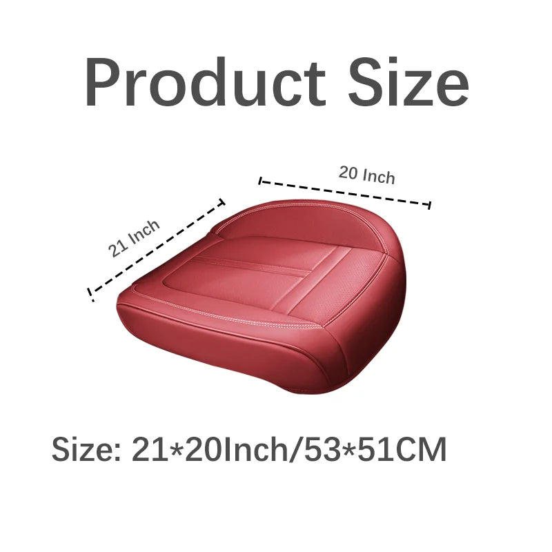 Synthetic Leather Front Car Seat Cushion with Non-Slip Back