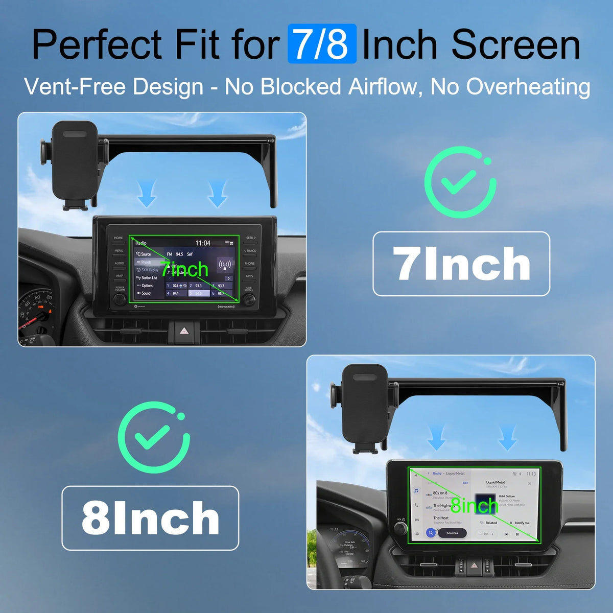 Screen-Mount Phone Holder for RAV4 2019-2025