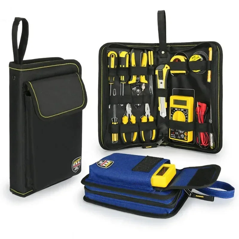 Small Canvas Electrician Repair Tool Bag Professional Parts Organizer Pouch