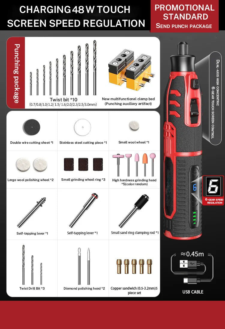 Zten Mini Handheld Rotary Tool for Engraving & Polishing - image 9