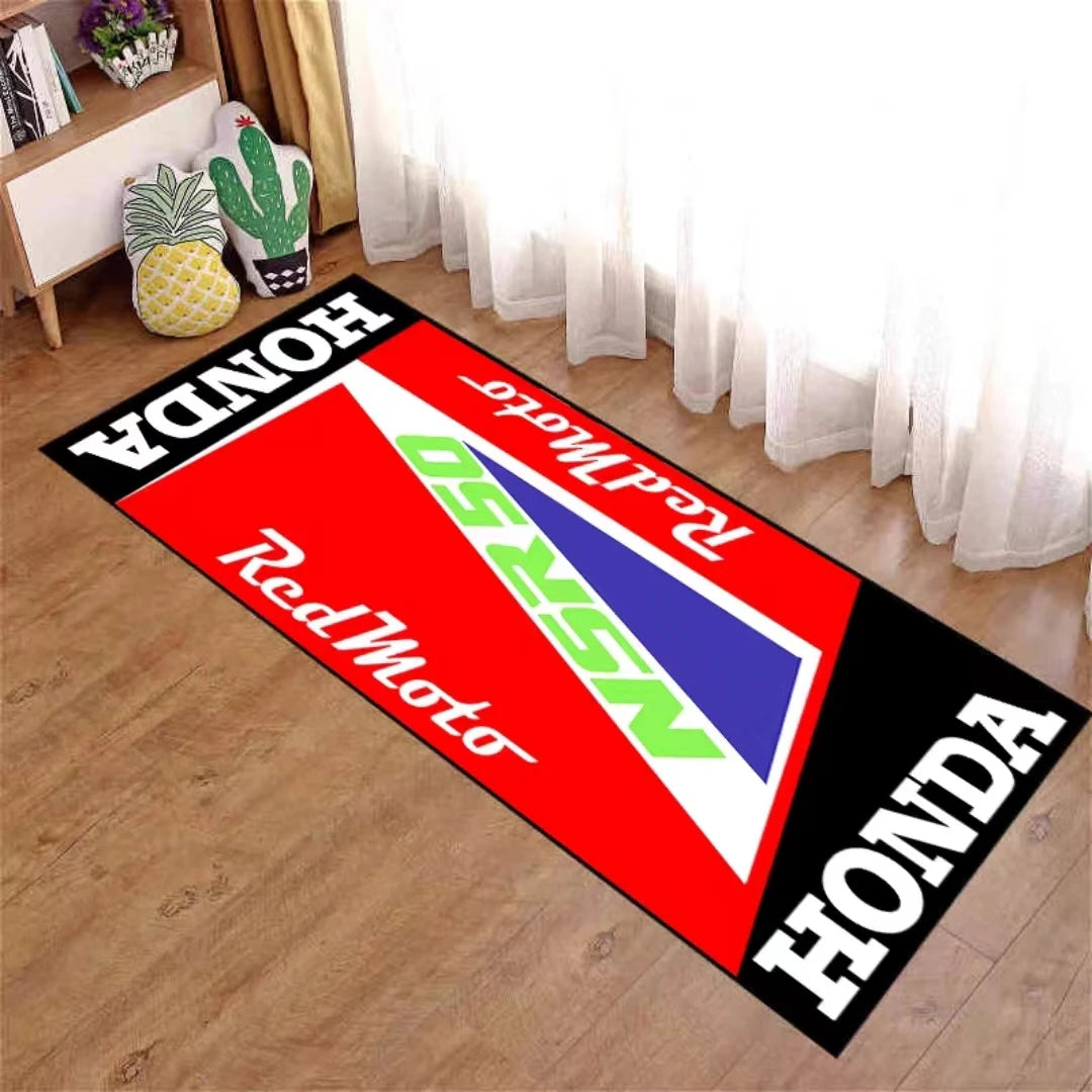 Racing Motorcycle Floor Mat Non-Slip Washable Garage Show Carpet for Motocross