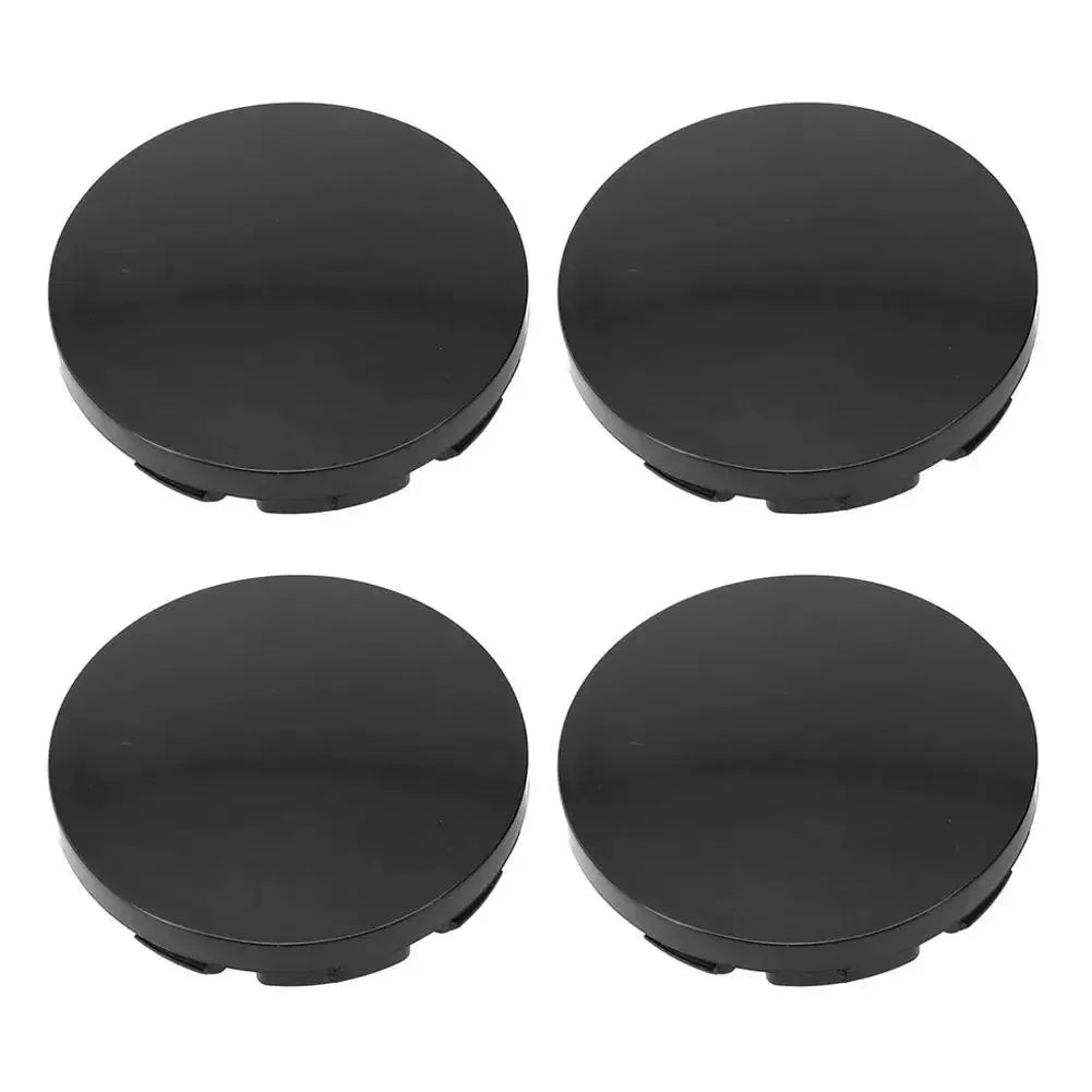 Wheel Center Caps, 55mm, Black ABS, Set of 4