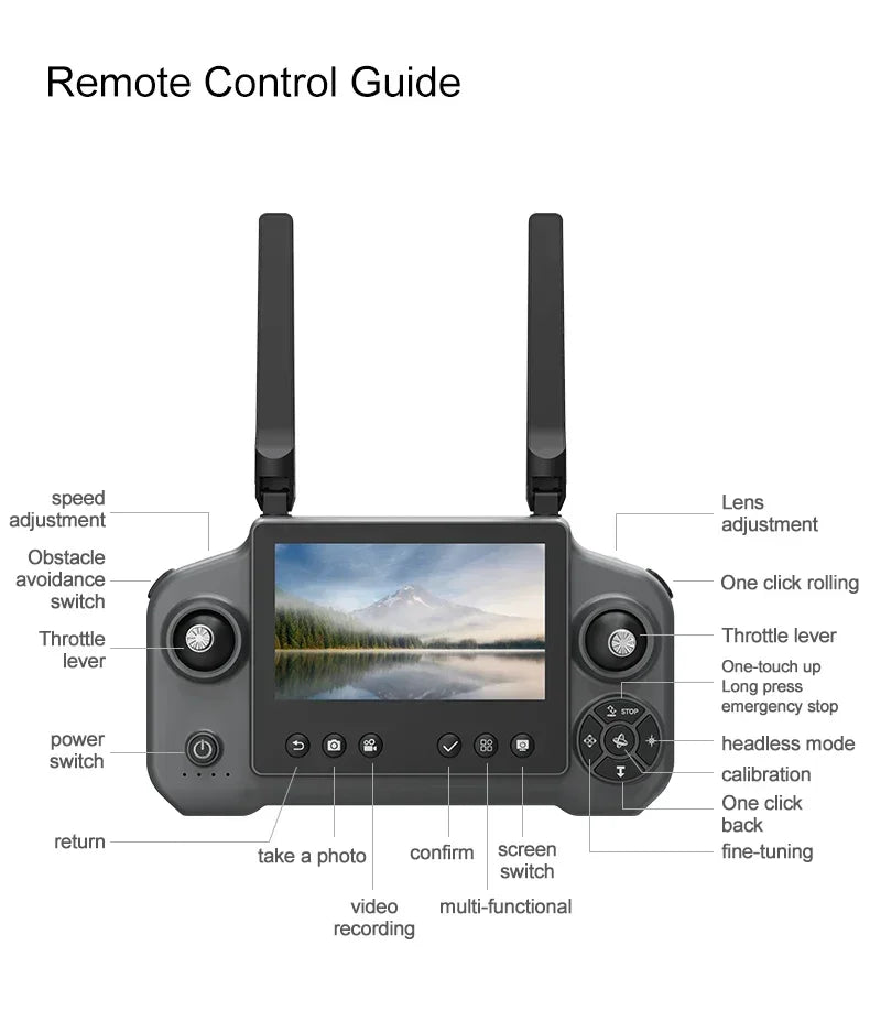 Lenovo GT9 Foldable Drone 4.3" Screen Dual Camera Brushless WiFi - image 26