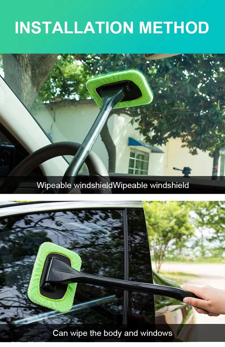 Car Interior Window Cleaning Brush with Long Handle