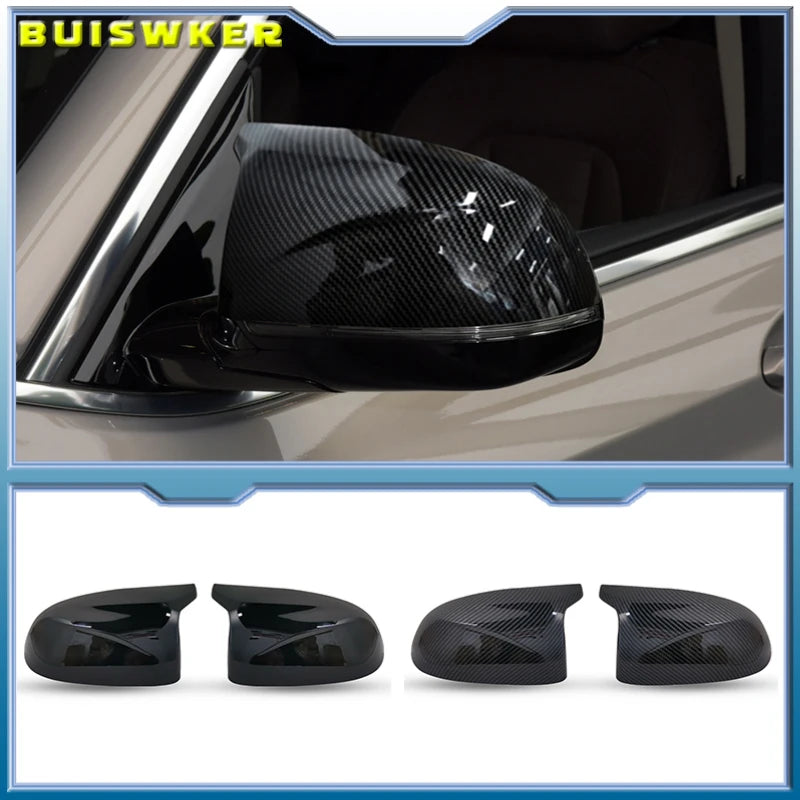 Glossy Black Carbon Fiber Mirror Covers for BMW X3/X4/X5/X6/X7