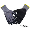 1/5 Pairs Nylon PU Nitrile Safety Coating Work Gloves Mechanic 15 Gauge Working Gloves Palm Coated Gloves