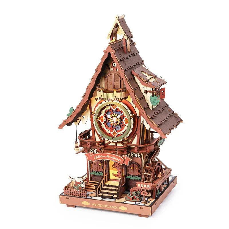 Rokr 3D Wooden Cuckoo Clock Puzzle Kit with Working Bird - view 16