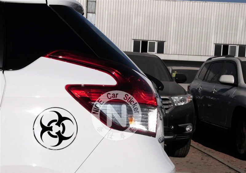 Biohazard Warning Reflective Decals for Fuel Cap, Trunk and Helmet - view 10