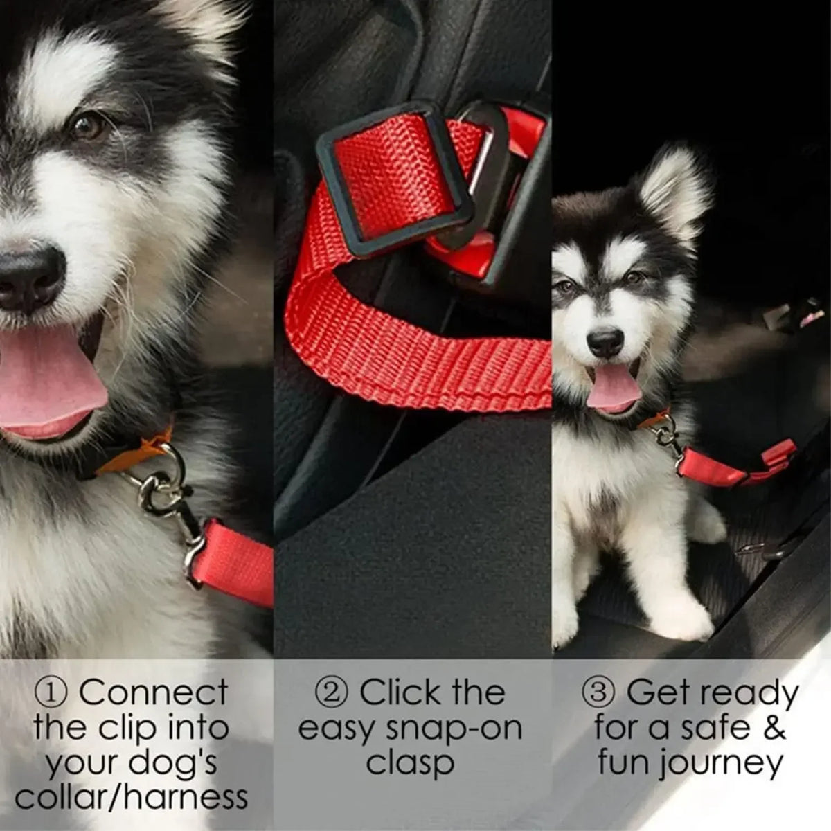 Heavy-Duty Adjustable Dog Car Seat Belt - image 4