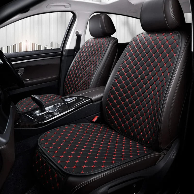 Minimalist PU Leather Car Seat Cushion, Universal Fit