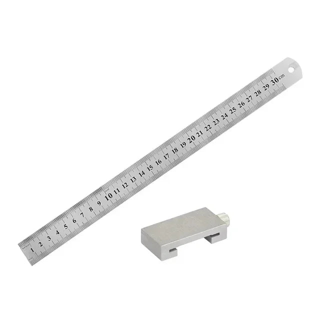Precision Portable Steel Ruler with Limit Block for Woodworking - image 7