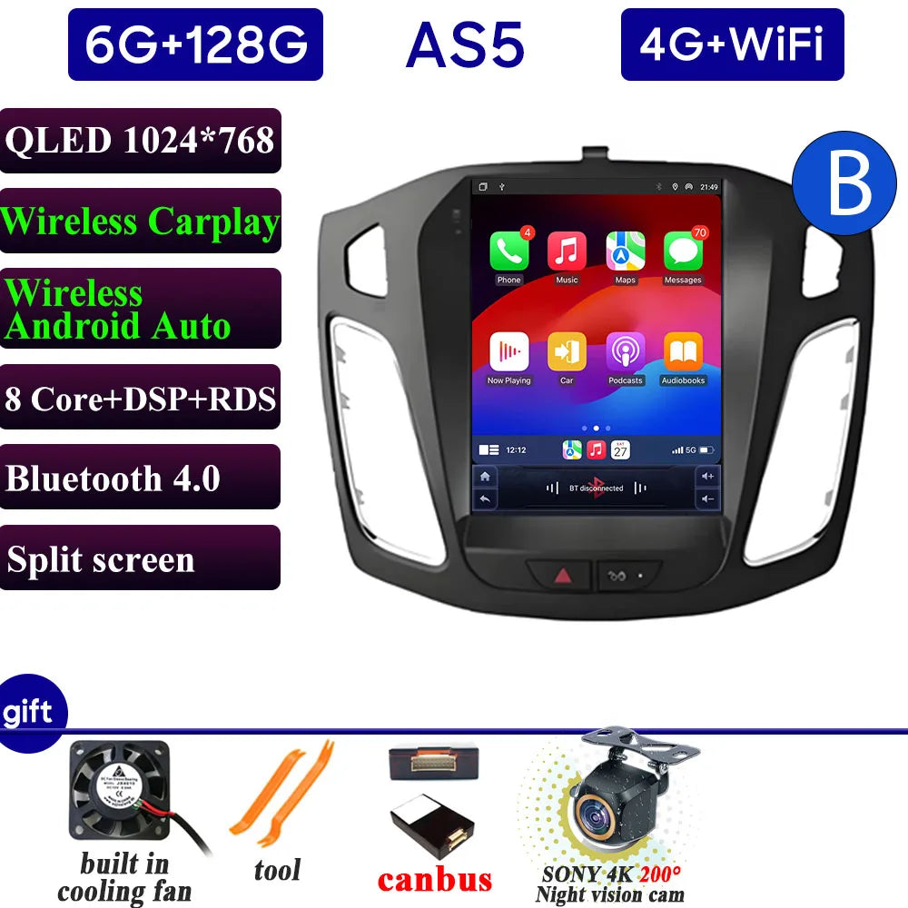 9.7" Android 12 Car Stereo for Ford Focus/Escape with CarPlay GPS - image 18