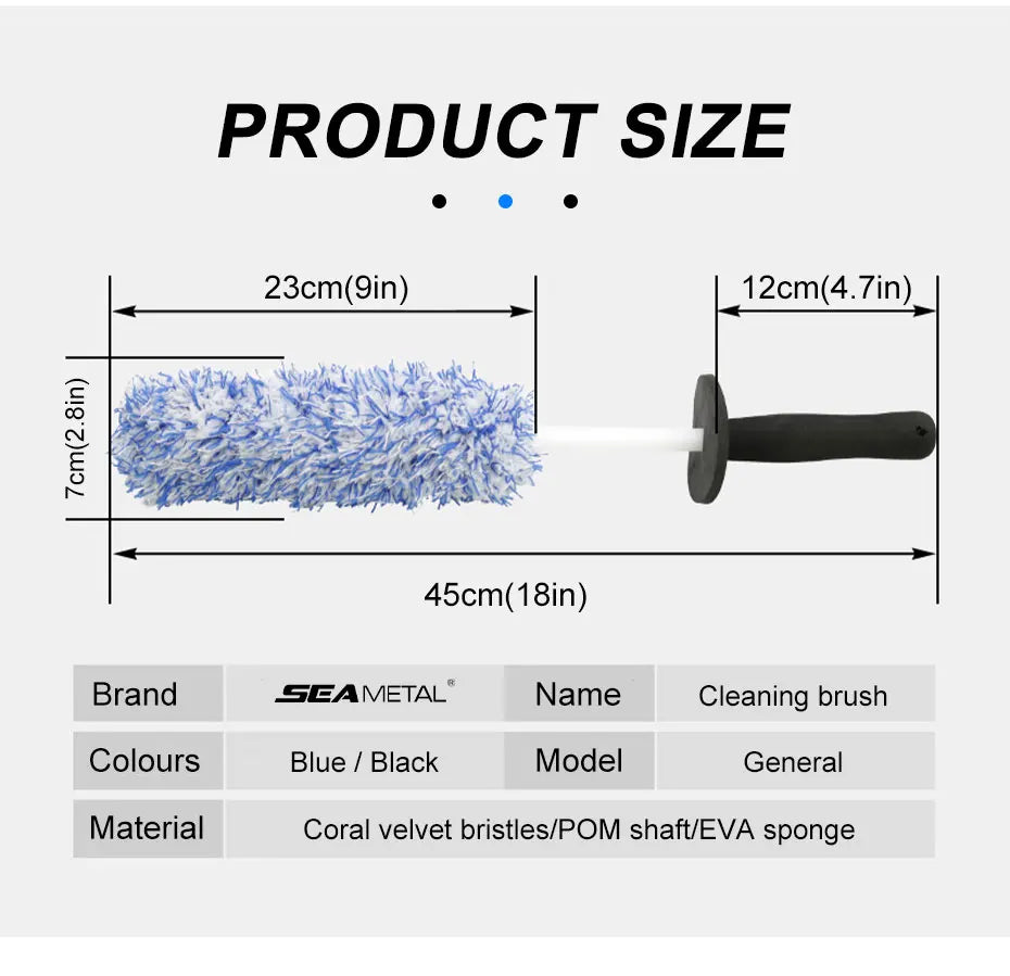 Microfiber Car Wash Mitt or Wheel Spoke Brush