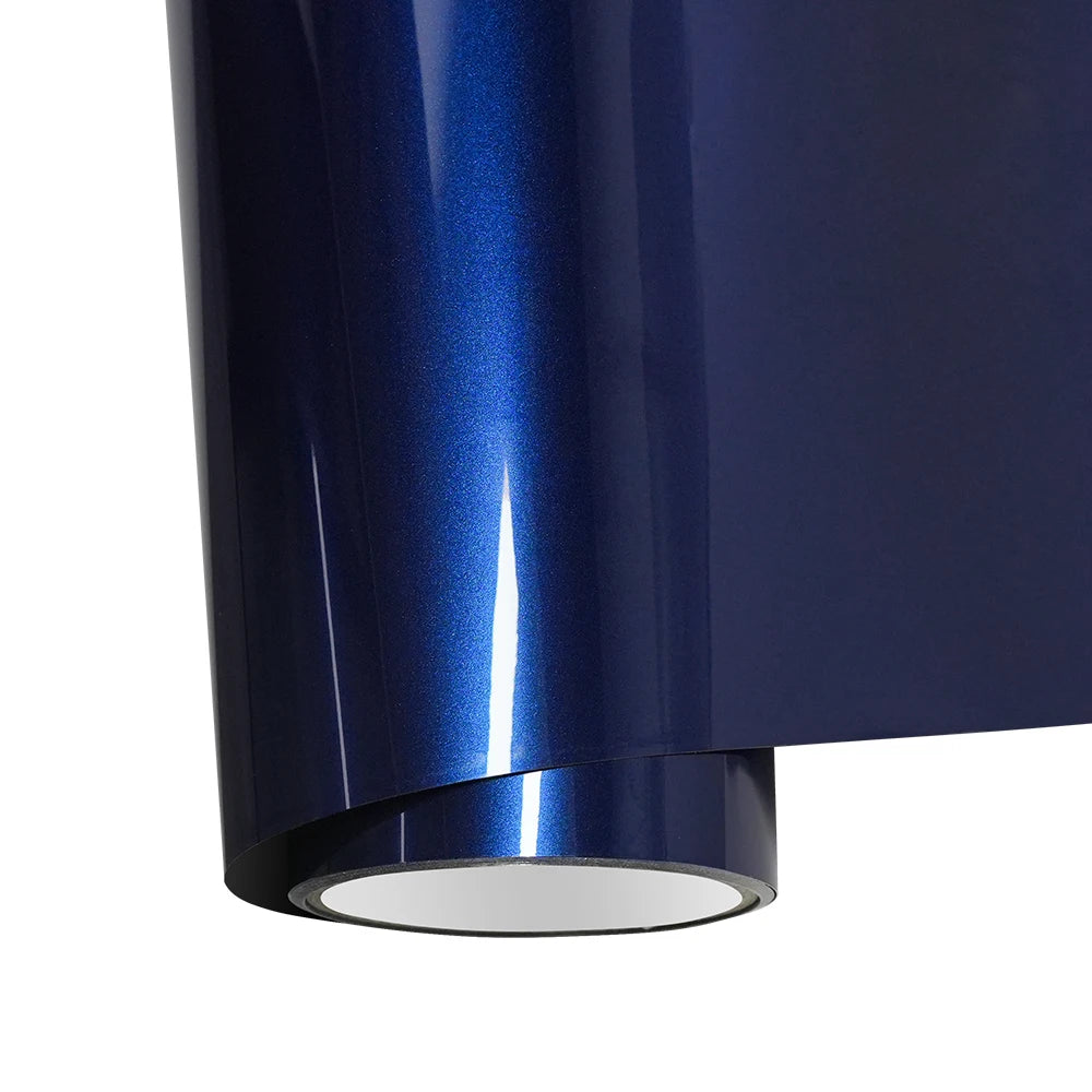 Gloss Metallic Blue Car Vinyl Wrap Film, Bubble-Free Color Change