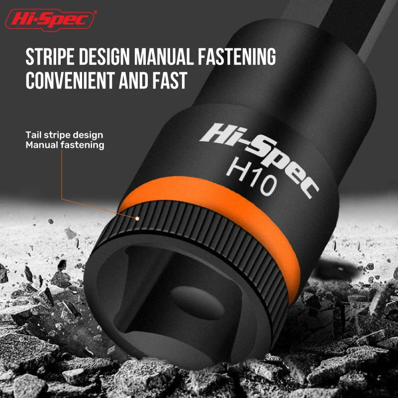 1/2 Inch Metric Hex Bit Socket Set (H4-H17), Heavy Duty Impact Sockets for Auto Repair Workshop Maintenance