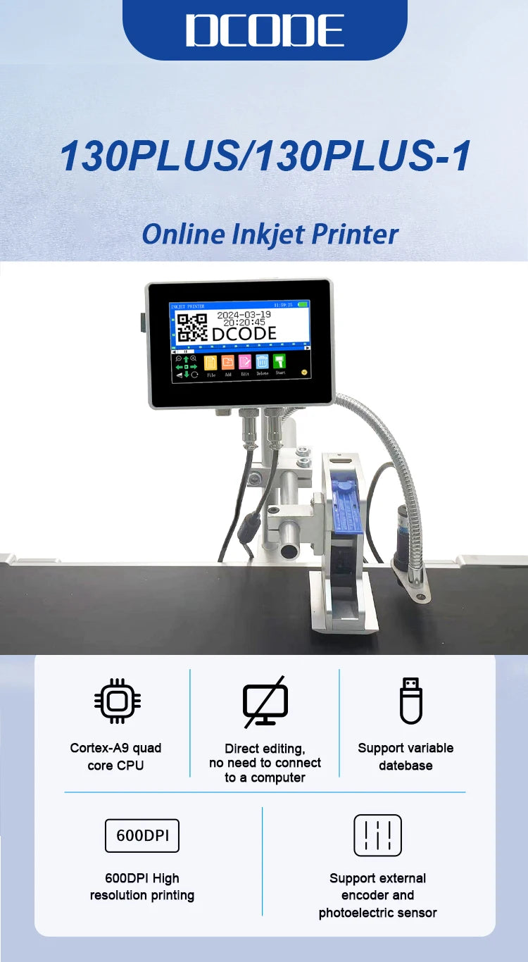 DCODE Industrial Online Inkjet Printer 12.7/25.4mm QR Barcode Date - image 7