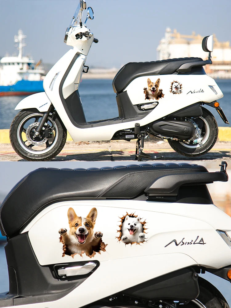 3D Dog Car Sticker, Waterproof Window and Bumper Scratch Cover Decal - view 10